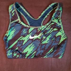 Nike Dri Fit Sports Bra XS Green Blue